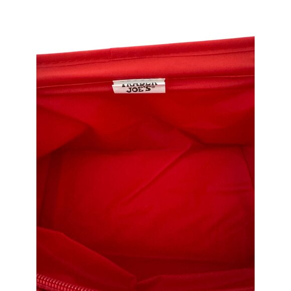 Trader Joes Insulated Tote Lunch Bag W/ Zipper & Handles NEW Red - Picture 6 of 6